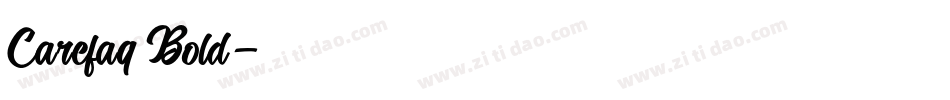 Carefaq Bold字体转换